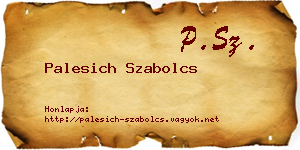 Palesich Szabolcs névjegykártya